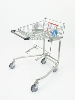 Wheelchair Shopping Trolley - Accessible Retail Wire Basket Trolley