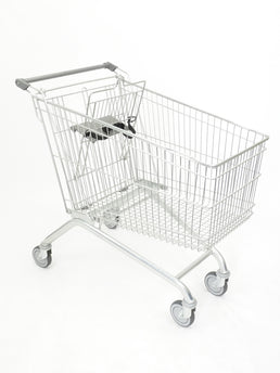 Shopping Trolley - 180 Litre Zinc Plated Wire Basket