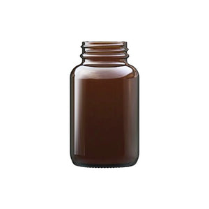 120ml amber glass powder jar with wide opening for cosmetics and powders
