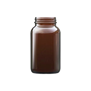 250ml amber glass lightweight powder jar with wide opening for cosmetics