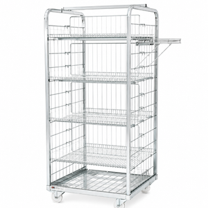 Hoher Container 700x700 H1650 mit 4 Regalen – Hoher Rollcontainer für maximalen Stauraum