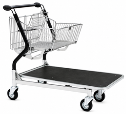 Vario 110S Transport Trolley – Foldable Basket Trolley with Plywood Platform