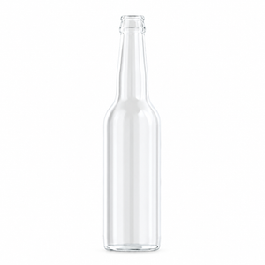 Bottiglia di birra in vetro bianco flint monouso 330ml – Finitura corona 28mm