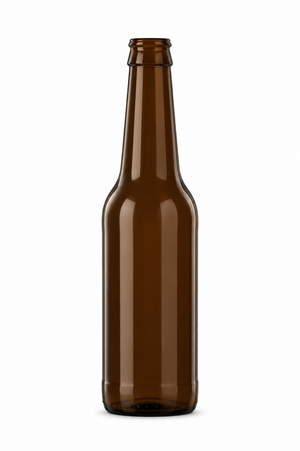 Bottiglia di birra in vetro ambrato monouso da 330ml – Chiusura a corona da 28mm