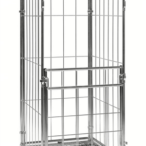 3-Sided Electro-Galvanised Roll Container with Safety Straps – 400kg Capacity