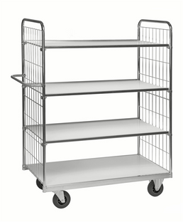 Series 9000 Shelving Trolley – Electrogalvanised – 300 kg Capacity (1390 × 650 × 1695 mm)