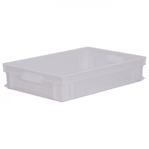23.7 litre polypropylene Euro stacking box with perforated sides and base, 600x400x120mm.