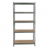 Boltless Galvanised Shelving Unit with 5 MDF Shelf Levels, 175kg Per Level, 1800mm High
