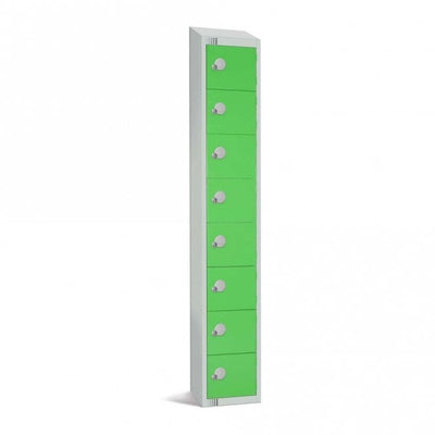Coloured Steel Locker with Sloping Top and Cam Key Lock, 300 x 300mm