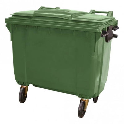 660 Litre Wheeled Waste Bin – Heavy Duty Commercial Wheelie Bin with Hinged Lid