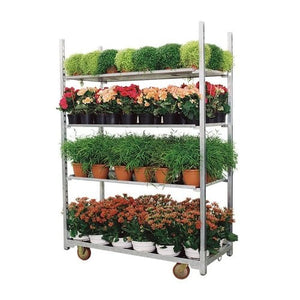 Dänischer Pflanzenwagen mit 3 Regalen – Galvanisierter Stahlrahmen – 1350x565x1900mm