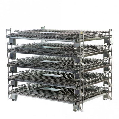 Heavy Duty Collapsible Wire Mesh Cage Pallet - Up to 1500kg Capacity