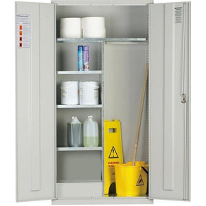 Free-Standing Janitorial, Wardrobe & CoSHH Cabinet, 915 x 457 x 1830mm
