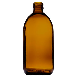 500ml Amber Medical Round Bottle – Pallet of 1,200