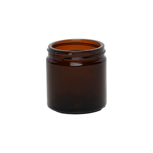 Bulk pallet of 60ml amber glass jars for pharmaceutical and cosmetic storage