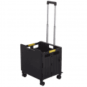 Plastic Folding Box Trolley Sack Truck – 35kg Capacity with Multi-Directional Castors