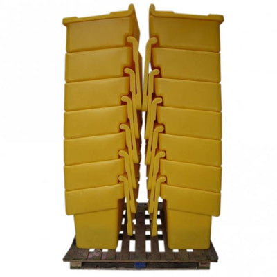Yellow Plastic Grit Bin 350 Litre Stackable Salt Storage Bin, 1200 x 725 x 750mm
